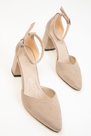 Sapatos de salto subidos - Nude