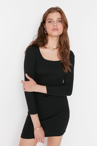 Vestido justo - Preto