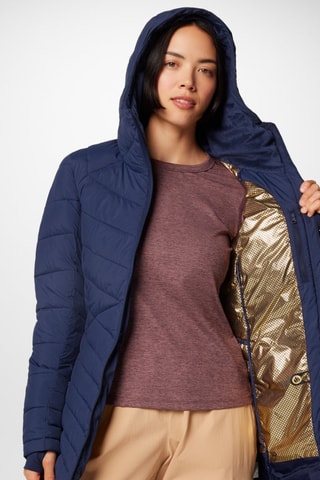 Gewatteerde Jas met Capuchon - Marineblauw