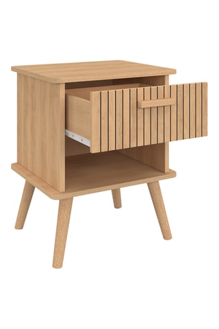 Tables de chevet Albane avec 1 tiroir et 1 niche - lot de 2