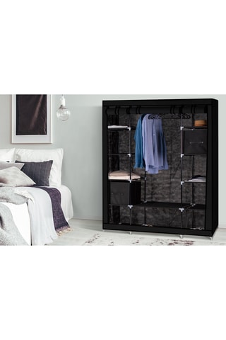 Armoire de rangement 3 portes - Noir