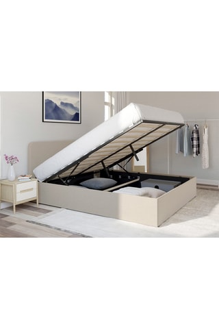Lit-coffre avec sommier Louise - Beige