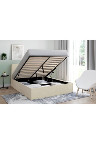 Lit-coffre avec sommier Louise - Beige