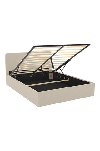 Lit coffre avec sommier Louise - Beige