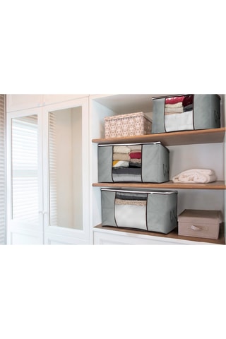 3 housses de rangement grand format  - Gris foncé - 90 l