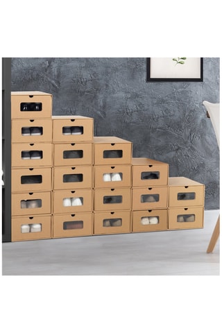 20 boîtes de rangement Craft - Naturel