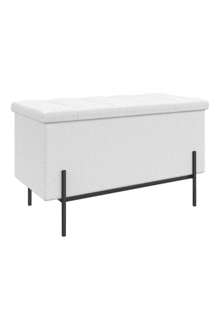 Banc-coffre Loan - Blanc et noir