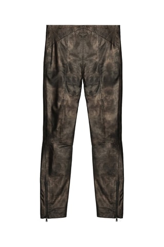 Pantalon skinny en cuir d'agneau - Bronze
