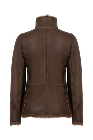 Veste en peau lainée de mouton - Marron