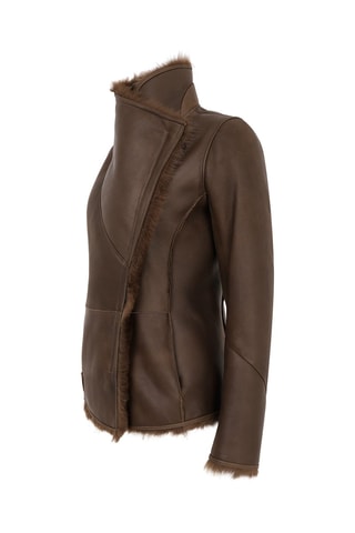 Veste en peau lainée de mouton - Marron