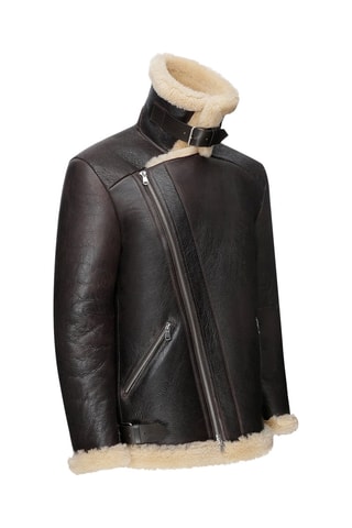 Manteau en cuir de mouton - Anthracite