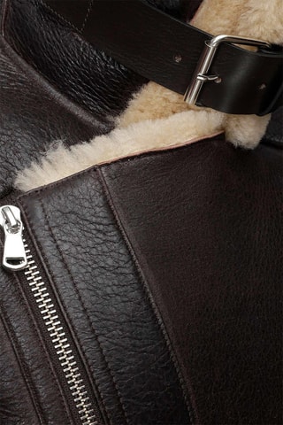 Manteau en cuir de mouton - Anthracite