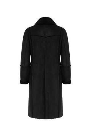Manteau en peau lainée de mouton - 
Noir