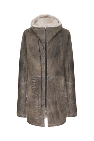 Manteau en cuir de mouton - Anthracite
