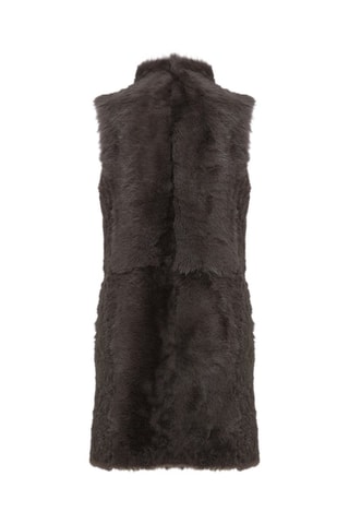 Veste en peau lainée de mouton Marron