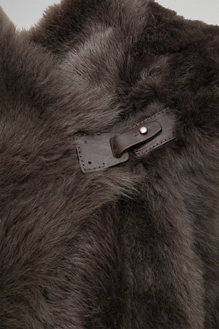 Veste en peau lainée de mouton Marron