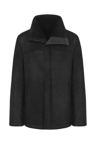 Veste en cuir de mouton - 
Noir