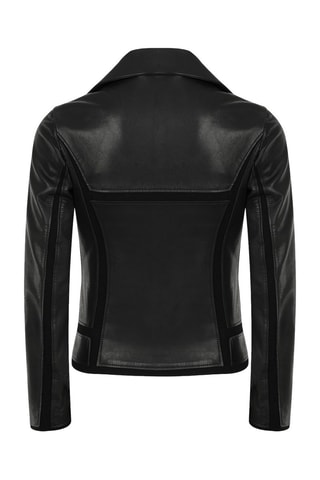 Veste en cuir d'agneau - Noir