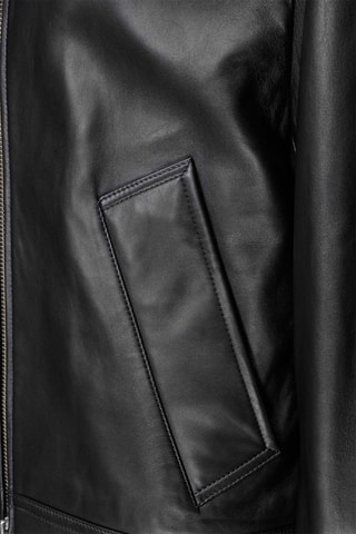 Veste en cuir d'agneau - Noir