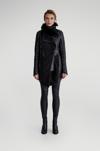 Veste en peau lainée de mouton - Noir