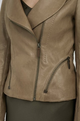 Veste en cuir d'agneau - Beige