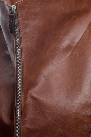 Veste en cuir d'agneau - Marron