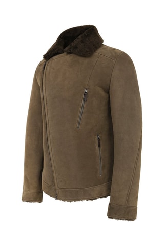 Veste en peau de mouton - Tabac