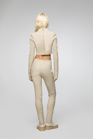 Legging en cuir d'agneau - Crème
