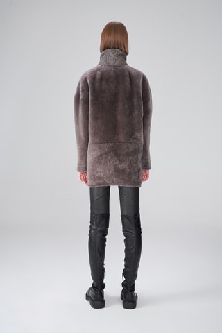 Manteau en laine de mouton - Gris