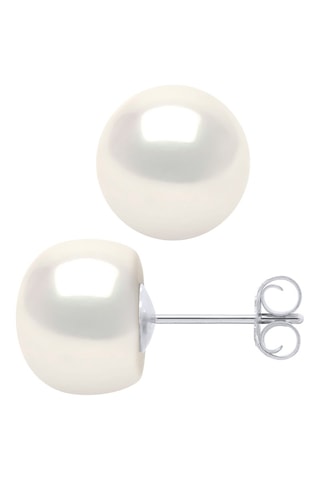 Puces - Or blanc et perles de culture d'eau douce