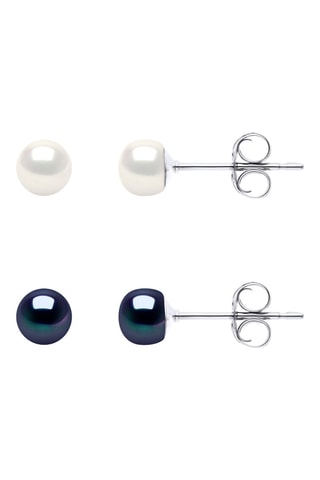 2 puces - Argent et perles de culture d'eau douce