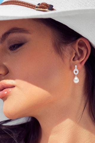 Boucles d’oreilles pendantes - Argent et perles de culture