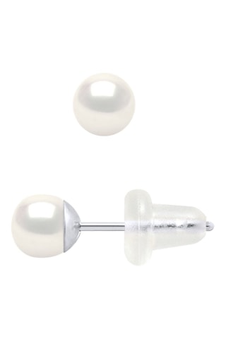 Puces - Or blanc et perles de culture d’eau douce