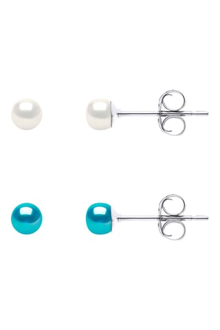 2 paires de puces - Argent et perles de culture d’eau douce