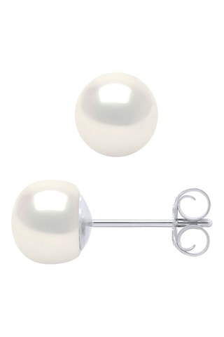 Puces - Or blanc et perles de culture d’eau douce