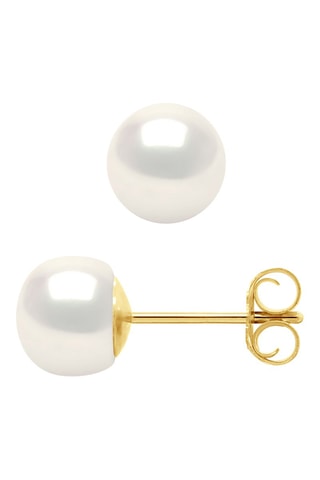 Puces - Or jaune et perles de culture d’eau douce