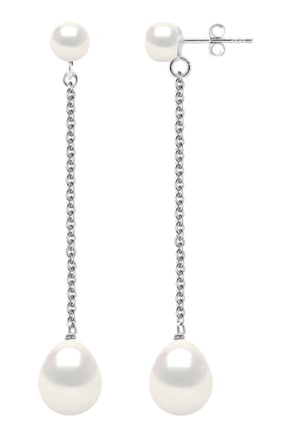 Boucles d’oreilles - Or blanc et perles de culture d’eau douce