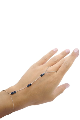 Bracelet bague - Argent et perles de culture d’eau douce