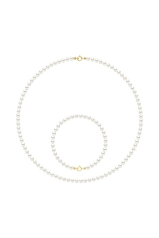Parure - Or jaune et perles de culture d’eau douce