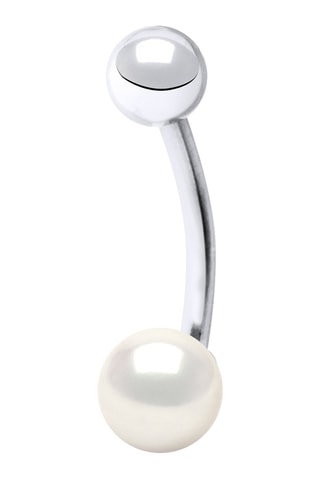 Piercing nombril - Argent et perle de culture d'eau douce