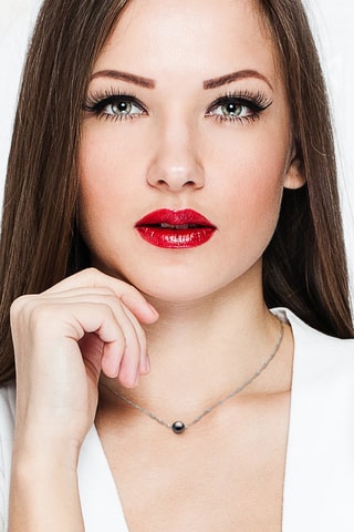 Collier Prestige Or blanc et perle de culture de Tahiti