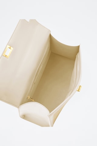 Sac à main en cuir - Beige et blanc