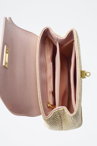 Sac à main en cuir - Beige et rose