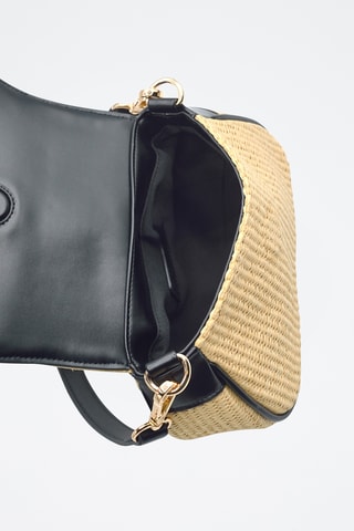 Sac porté épaule en cuir - Noir