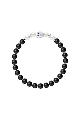 Bracelet - Argent, perles de culture d'eau douce et agates