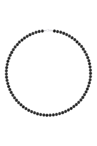 Collier - Argent et pierres de lave