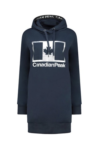 Sweaterjurk met Capuchon - Marineblauw