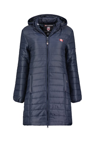 Lange Gewatteerde Jas Atikeak - Marineblauw