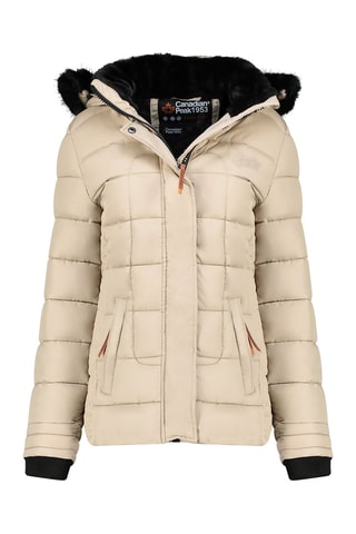 Gewatteerde Jas met Capuchon Badeleak - Beige