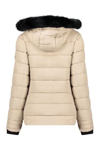 Gewatteerde Jas met Capuchon Badeleak - Beige